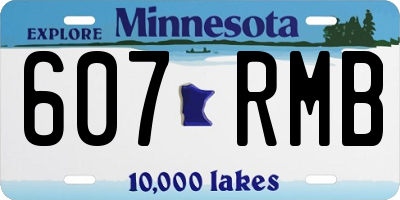 MN license plate 607RMB