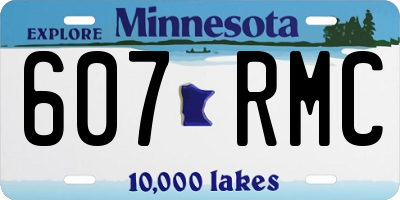 MN license plate 607RMC