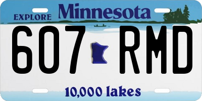 MN license plate 607RMD