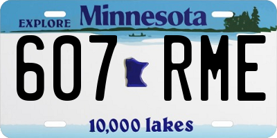 MN license plate 607RME