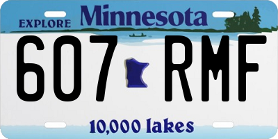 MN license plate 607RMF