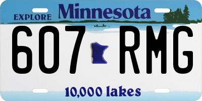 MN license plate 607RMG