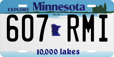 MN license plate 607RMI