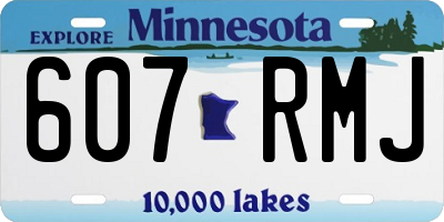 MN license plate 607RMJ
