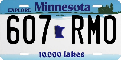 MN license plate 607RMO