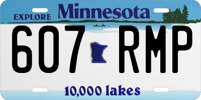 MN license plate 607RMP