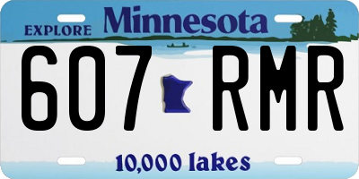 MN license plate 607RMR