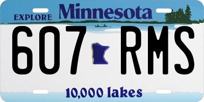 MN license plate 607RMS