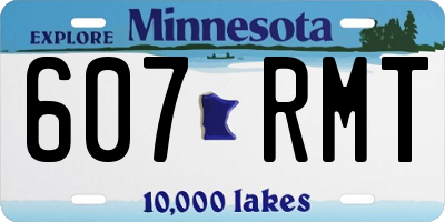 MN license plate 607RMT