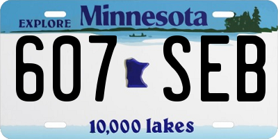 MN license plate 607SEB