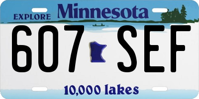 MN license plate 607SEF