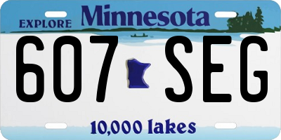 MN license plate 607SEG