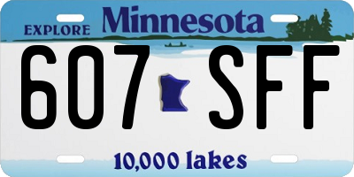 MN license plate 607SFF