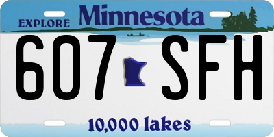 MN license plate 607SFH