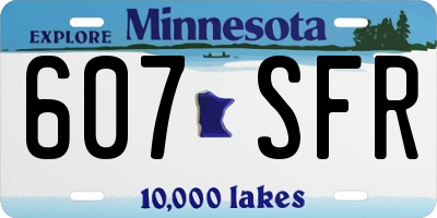 MN license plate 607SFR