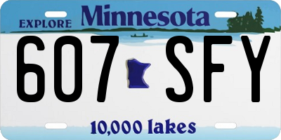 MN license plate 607SFY