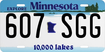 MN license plate 607SGG