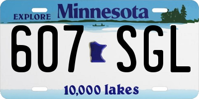 MN license plate 607SGL