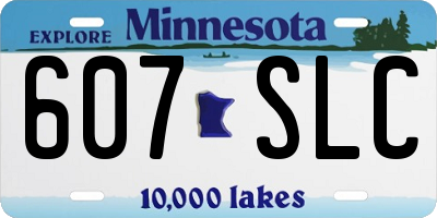 MN license plate 607SLC