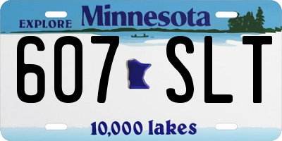 MN license plate 607SLT