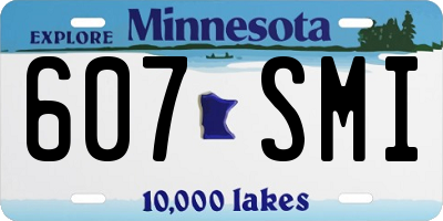 MN license plate 607SMI