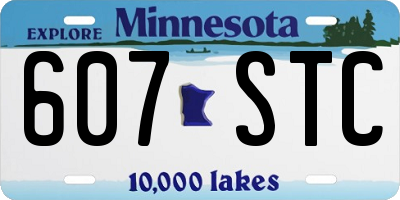 MN license plate 607STC