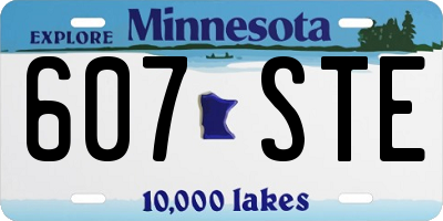 MN license plate 607STE