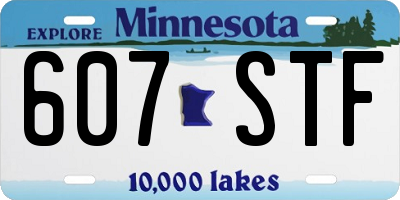 MN license plate 607STF