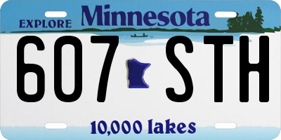 MN license plate 607STH