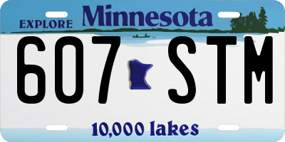 MN license plate 607STM