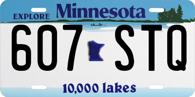 MN license plate 607STQ