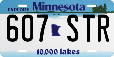MN license plate 607STR