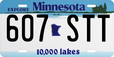 MN license plate 607STT