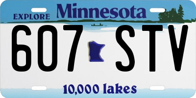 MN license plate 607STV