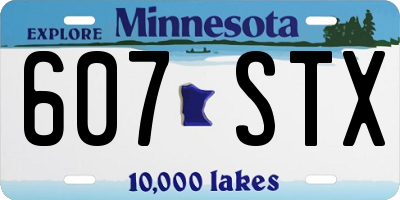 MN license plate 607STX