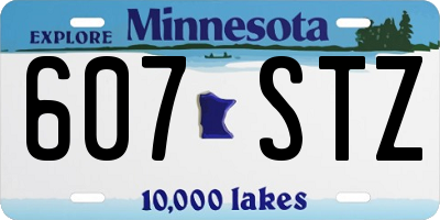 MN license plate 607STZ