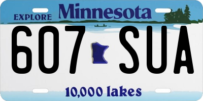 MN license plate 607SUA