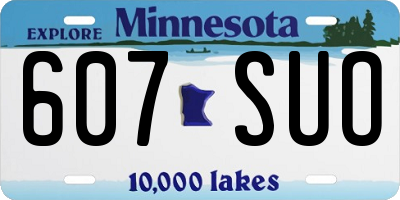 MN license plate 607SUO