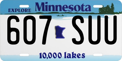 MN license plate 607SUU