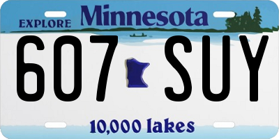 MN license plate 607SUY
