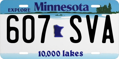 MN license plate 607SVA