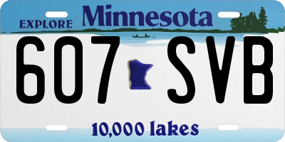 MN license plate 607SVB