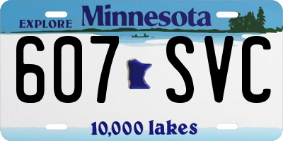 MN license plate 607SVC