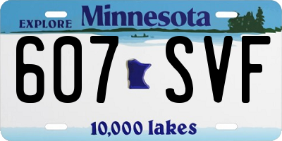 MN license plate 607SVF