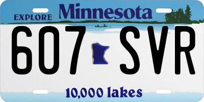 MN license plate 607SVR