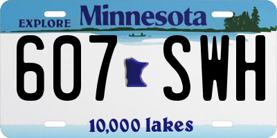MN license plate 607SWH