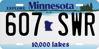 MN license plate 607SWR
