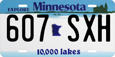 MN license plate 607SXH