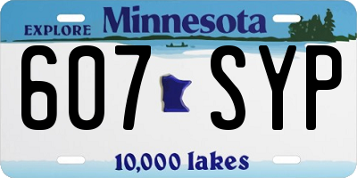 MN license plate 607SYP