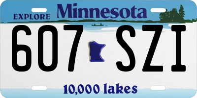 MN license plate 607SZI